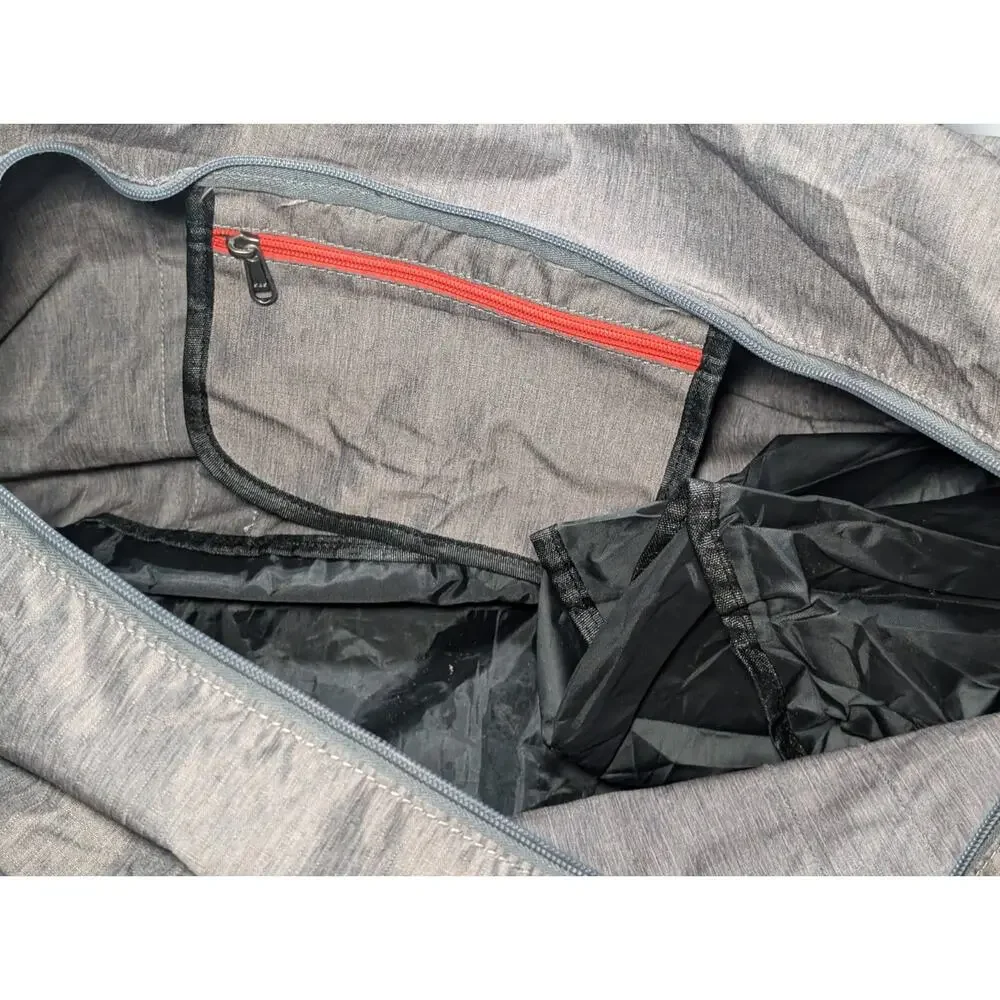 CANWAY 65L Foldable Duffel Bag Gray Travel Gym Luggage Lightweight Packable